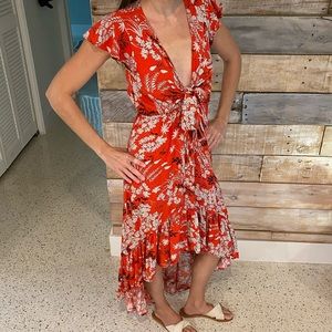 AAKAA • Floral Hi-lo Maxi Dress